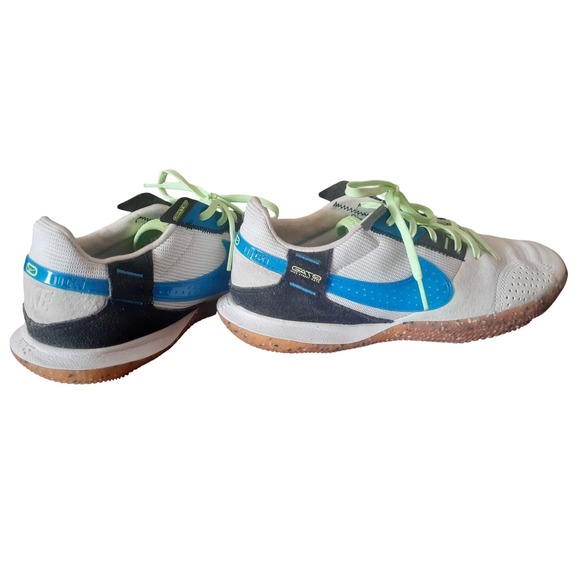 Nike React StreetGato Indoor Soccer Shoes Womens 7.5 DC8466-143 White Blue Green - Picture 1 of 9